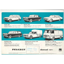 Brochure Peugeot Voitures et Véhicules utilitaires Diesel (1970) - Français | PEU23 | 2