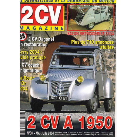 2 CV Magazine N°38 - 2 CV A 1950 | 2CV MAGAZINE N 38 |