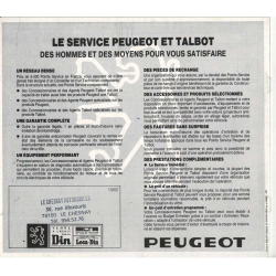 Brochure Peugeot 104 Berline (1982) - Français | PEU26 | 2