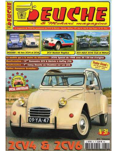 DEUCHE et MEHARI magazine n°31 - 2CV 4 et 2CV 6 | DEUCHE N°31 |