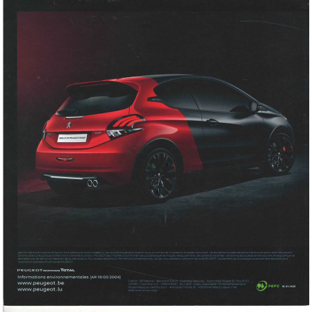 Dépliant Peugeot SPORT 208 GTi 30th (2015) - Français | PEU34 |