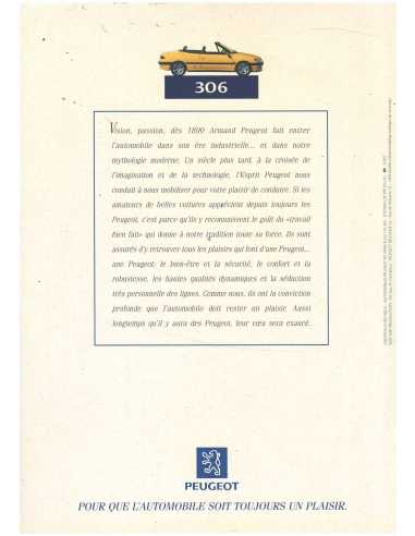Brochure Peugeot 306 Cabriolet Phase 1 (1997) - Français | PEU39 |