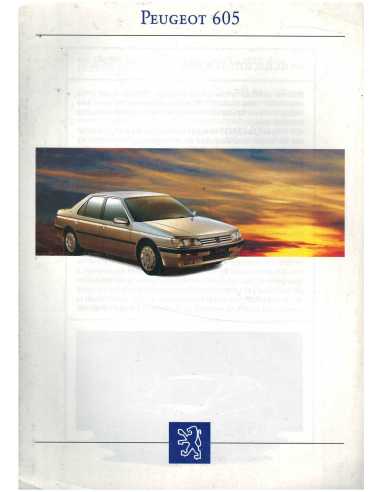 Brochure PEUGEOT 605 SL / SV / SRI (1993) Français | PEU52 |