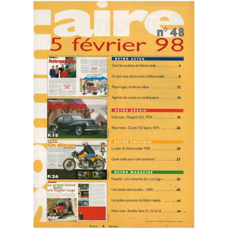 Peugeot 203 et Spécial Darl'mat Retro hebdo N°48 | Retro hebdo 48 |