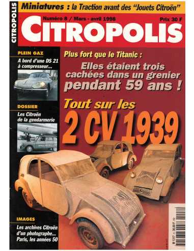 Dossier Citroen Gendarmerie Magazine Citropolis N°8 | Citropolis 8 |