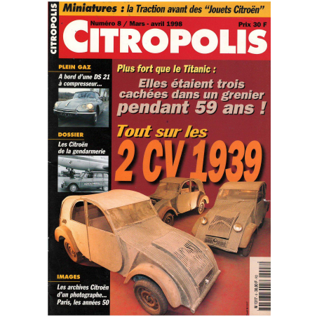 Dossier Citroen Gendarmerie Magazine Citropolis N°8 | Citropolis 8 |