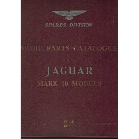 Spare Parts Catalogue for JAGUAR Mark 10 Models (Original) | Jaguar Mark |