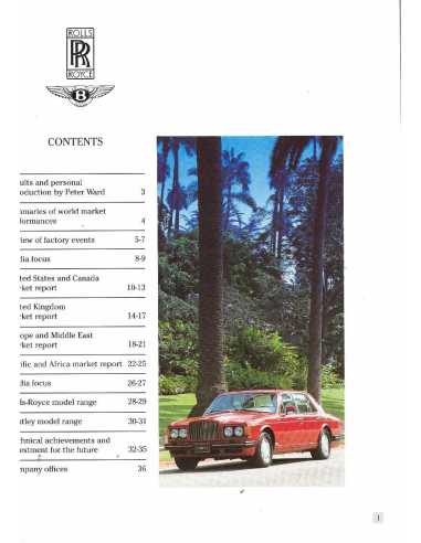 Catalogue Rolls Royce Bentley - Report 88 (Anglais) | ROLLS11 |