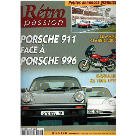 Retro Passion N°145 - Essai : Porsche 911 Vs Porsche 996 | Retro Passion 145 |