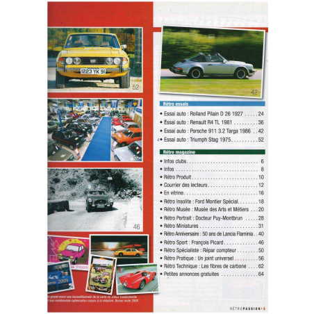 Retro Passion N°216 - Essai Rolland Pilain D26 & Porsche 911 | Retro Passion 216 |