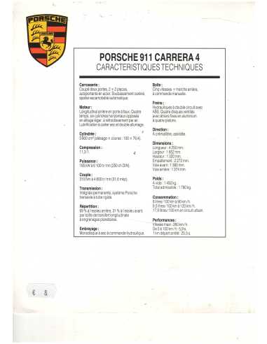 Brochure Porsche 911 Carrera 4 | Dép Carrera 4 |