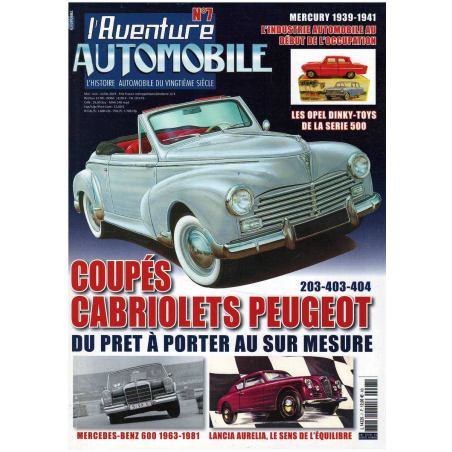 l'Aventure Automobile n°7 - Les coupés et cabriolets Peugeot d’après-guerre | Aventure Auto 7 |