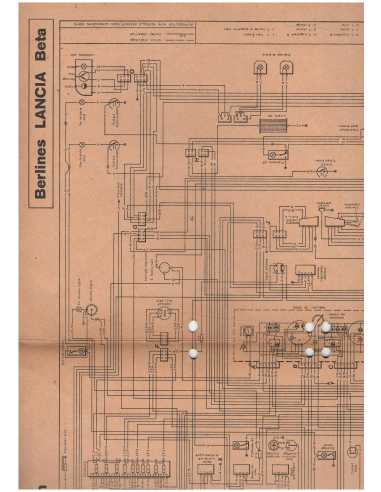 Lancia Beta Berline Documentation Electrique (1977) - 25 Pages | LAN38 |
