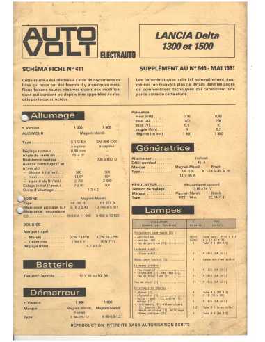 Lancia Delta 1300 et 1500 Documentation Electrique (1981) - 25 Pages | LAN39 |