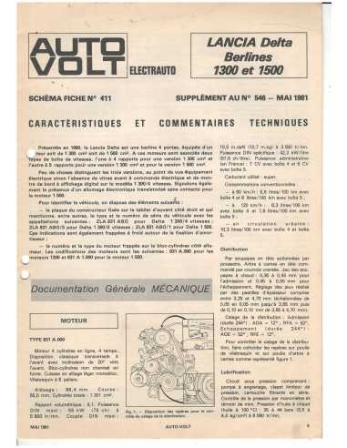 Lancia Delta 1300 et 1500 Documentation Electrique (1981) - 25 Pages | LAN39 |