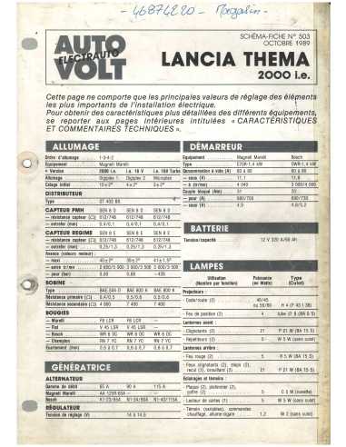 Lancia Thema 2.0 Documentation Electrique (1989) - 25 Pages | LAN41 |