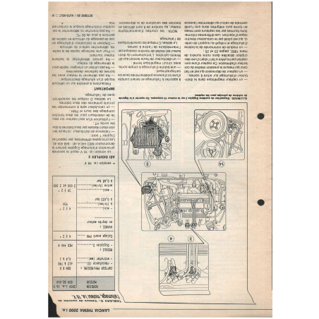 Lancia Thema 2.0 Documentation Electrique (1989) - 25 Pages | LAN41 |