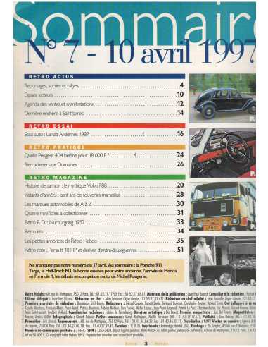 Lancia Ardennes Retro hebdo N°7 | RETRO HEBDO N°7 |