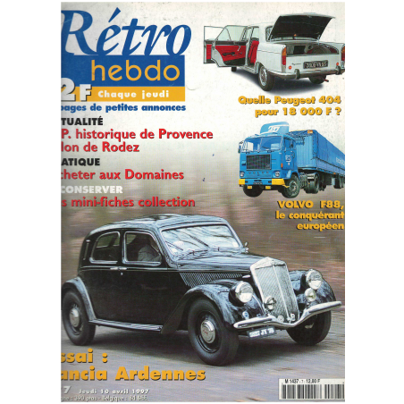Lancia Ardennes Retro hebdo N°7 | RETRO HEBDO N°7 |