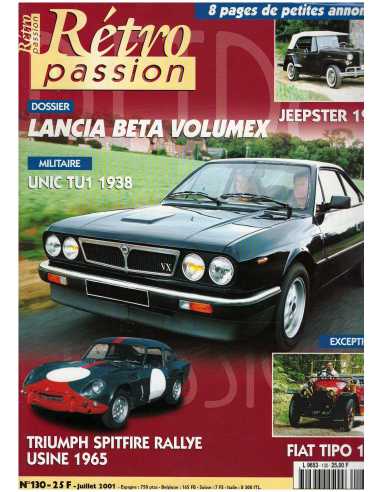 Magazine RETRO PASSION - Lancia BETA VOLUMEX (N°130 Juillet 2001) | Retro Passion 130 |