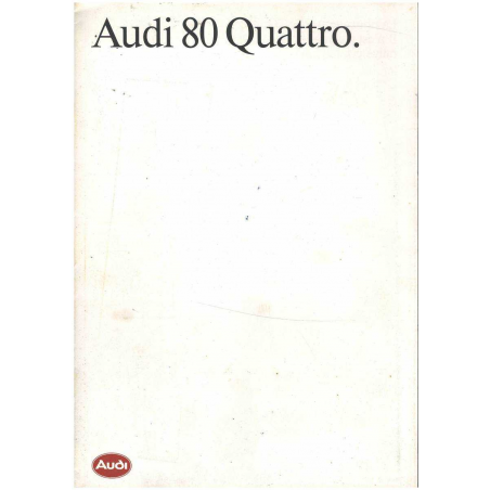 Catalogue Audi 80 Quattro (Français) 1984 | AUDI91 |