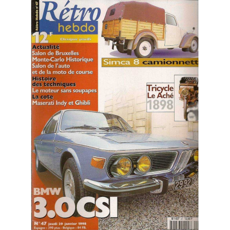 RETRO HEBDO BMW 3.0 CSI n°47 | RETRO HEBDO n°47 |