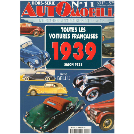 Automobilia Hors-série N°11 Salon 1938 | Automobilia Salon 1938 |