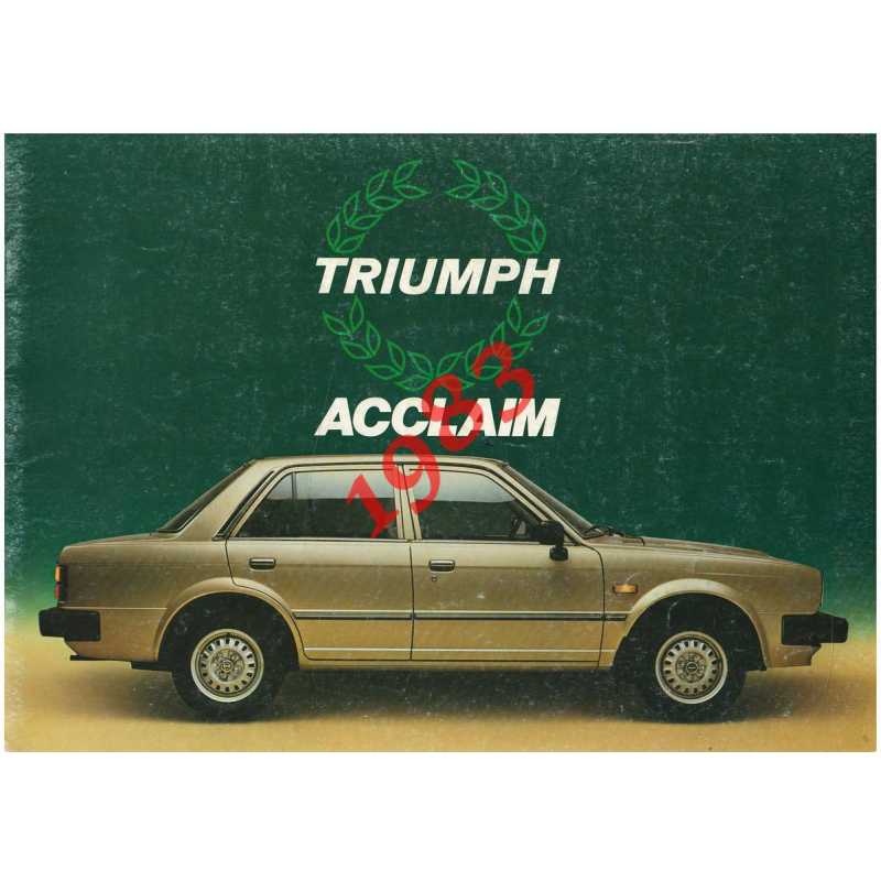 Brochure TRIUMPH Acclaim (Millésime1983) Français | TRIU11 |