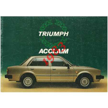 Brochure TRIUMPH Acclaim (Millésime1983) Français | TRIU11 |
