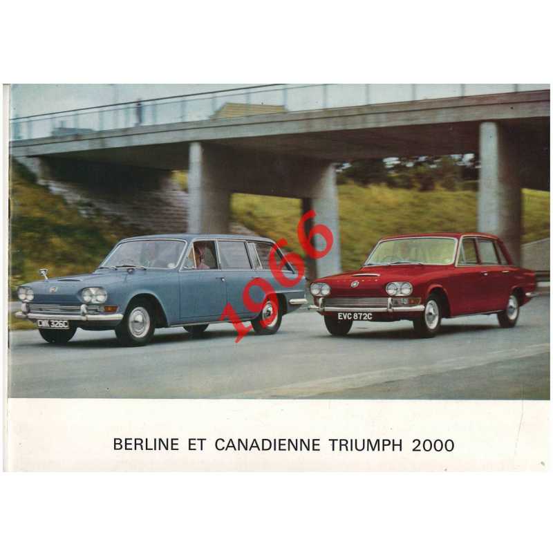 Brochure TRIUMPH 2000 Berline et Canadienne (1966) Français | TRIU12 |