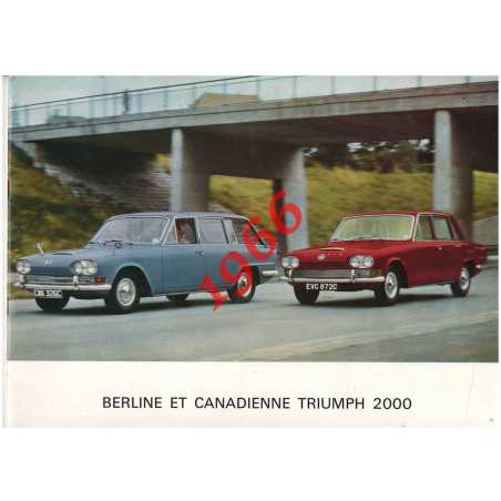Brochure TRIUMPH 2000 Berline et Canadienne (1966) Français | TRIU12 |