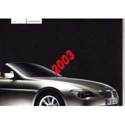 Brochure BMW 645 Ci (2003) Français | BMW 081 - Ref: 3 11 006 176 63 2/2003 GM |