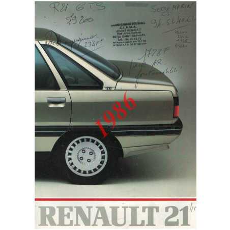 Brochure RENAULT 21 (1986) Français | REN03 |