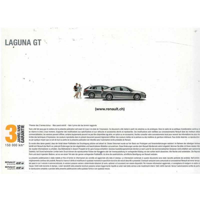 Brochure RENAULT LAGUNA GT (2008) Français | REN04 |
