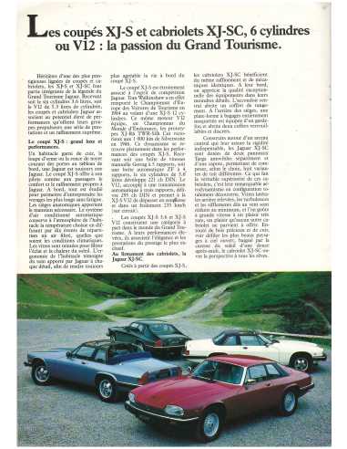 Brochure JAGUAR XJ - 6 Cylindres (1987) En Français | JAG10 |