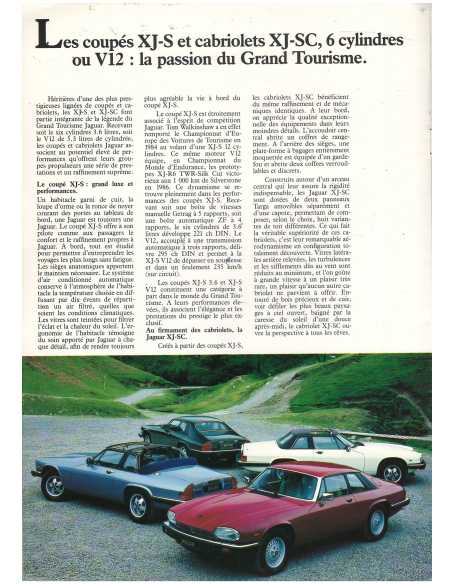 Brochure JAGUAR XJ - 6 Cylindres (1987) En Français | JAG10 |