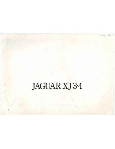 Brochure JAGUAR XJ 3.4 (1975) En Anglais | JAG19 |