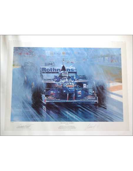 Lithographie Signé Damon Hill - Grand Prix du Brésil 1996 | The making of a champions |