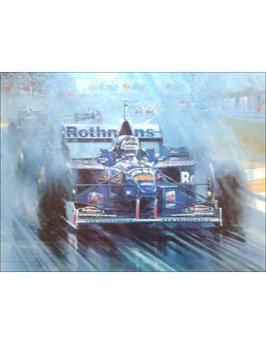 Lithographie Signé Damon Hill - Grand Prix du Brésil 1996 | The making of a champions |