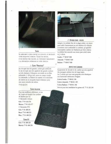 Catalogue Renault Safrane Accessoires et équipements (1992) | REN11 |