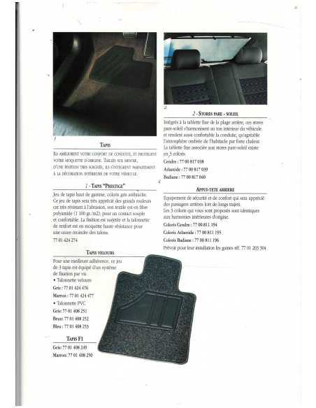 Catalogue Renault Safrane Accessoires et équipements (1992) | REN11 |