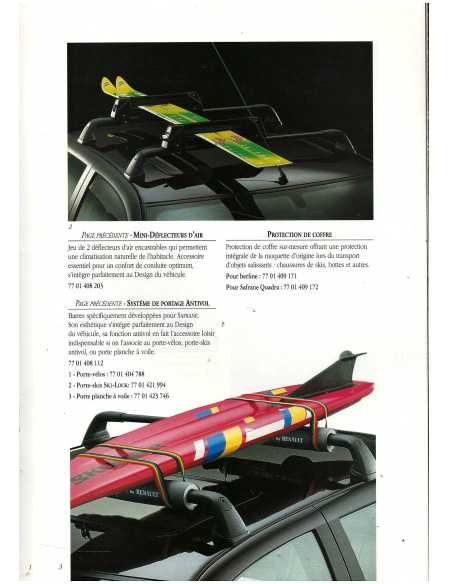 Catalogue Renault Safrane Accessoires et équipements (1992) | REN11 |