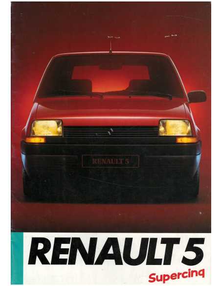 Catalogue Renault 5 Supercinq (1985) | REN13 |