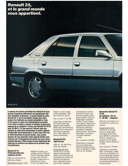 Catalogue Gamme Renault (1989) Inclus Alpine V6 | REN16 |