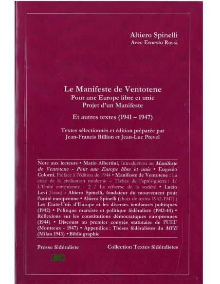Spinelli : Le Manifeste de Ventotene | 9782955871027 |