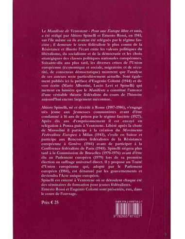Spinelli : Le Manifeste de Ventotene | 9782955871027 |