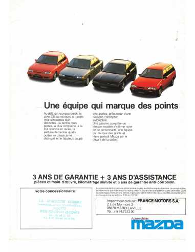 Catalogue MAZDA 323 Break (Français) 1990 | MAZ04 |