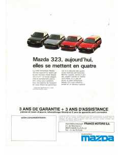 Catalogue MAZDA 323 Berlines (Français) 1991 | MAZ07 | 2
