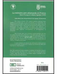 La mémoire anti-allemande en France | 9782549129119 | 2