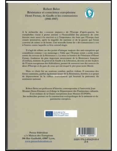 Résistance et conscience européenne  Henri Frenay, de Gaulle et les communistes, 1940-1947 | 9782491429058 |